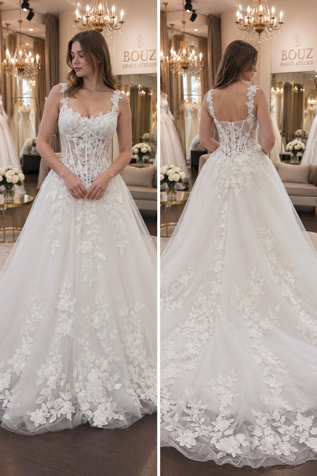 BOUZ 27-002, A-Linie Brautkleid der Kollektion 2027 im BOUZ Braut Atelier Wetzlar