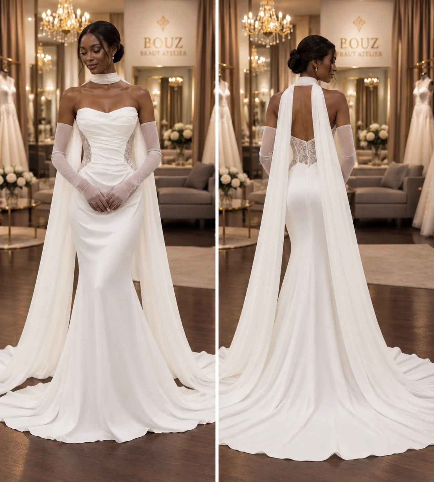 BOUZ 27-006, Meerjungfrau Brautkleid der Kollektion 2027 im BOUZ Braut Atelier Wetzlar