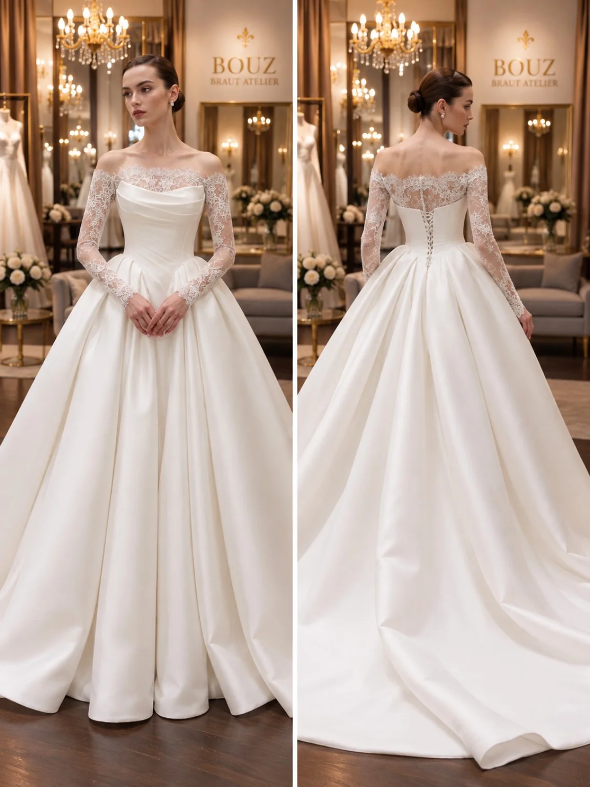 BOUZ 27-009, Prinzessin Brautkleid der Kollektion 2027 im BOUZ Braut Atelier Wetzlar