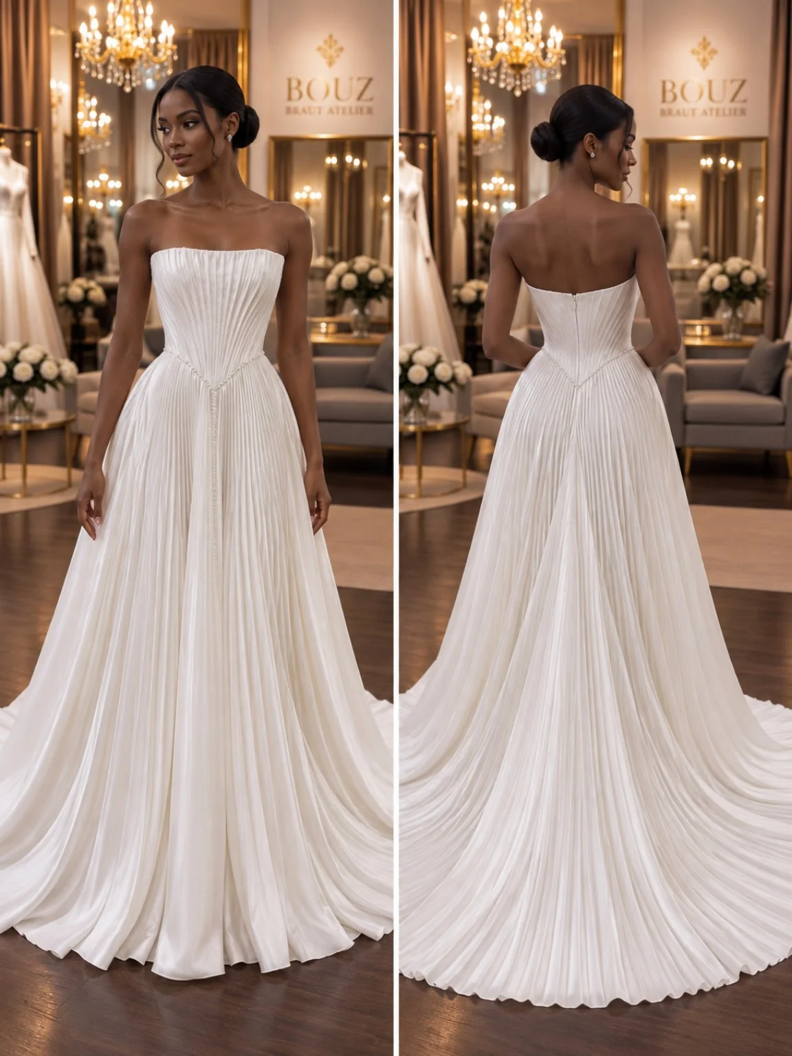 BOUZ 27-011, A-Linie Brautkleid der Kollektion 2027 im BOUZ Braut Atelier Wetzlar