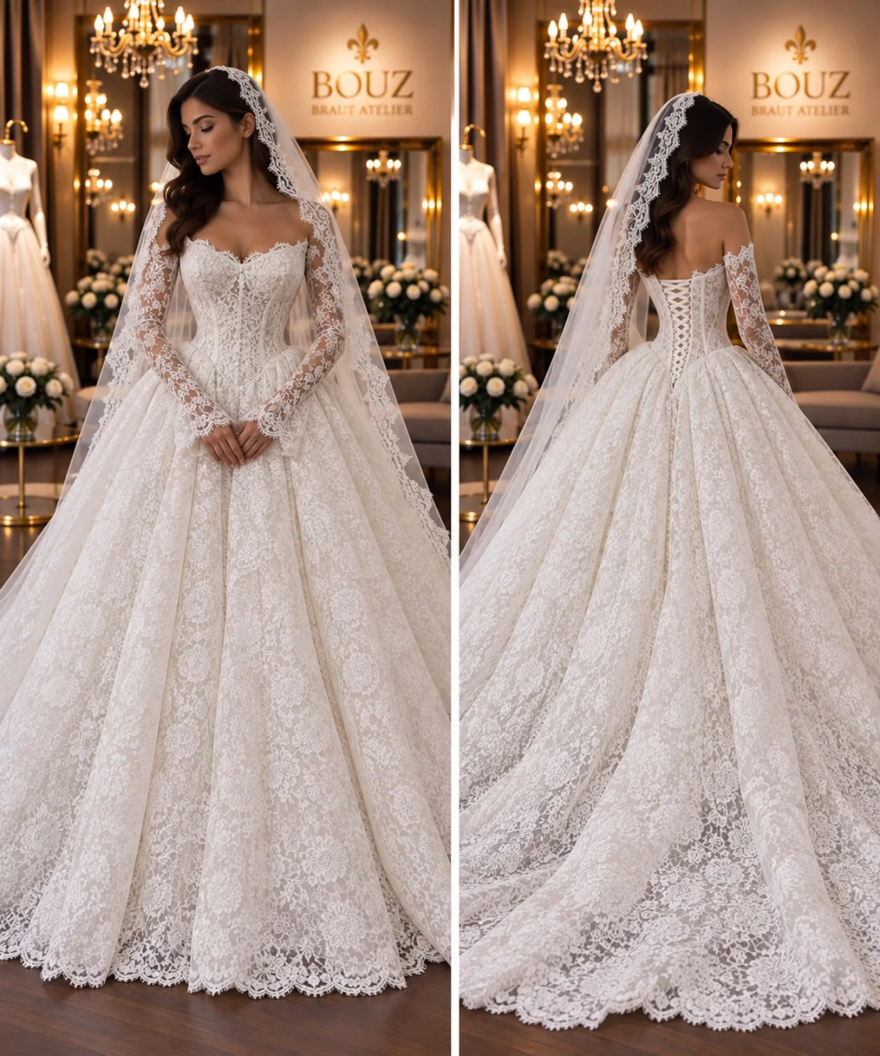 BOUZ 27-016, Prinzessin Brautkleid der Kollektion 2027 im BOUZ Braut Atelier Wetzlar