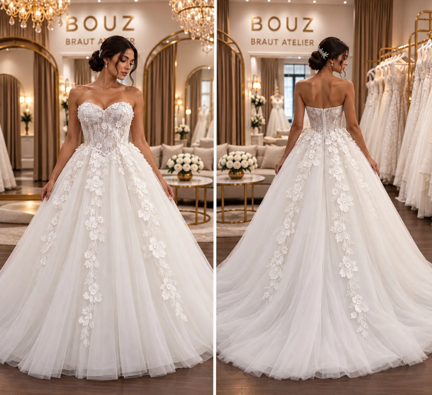 BOUZ 27-017, Prinzessin Brautkleid der Kollektion 2027 im BOUZ Braut Atelier Wetzlar