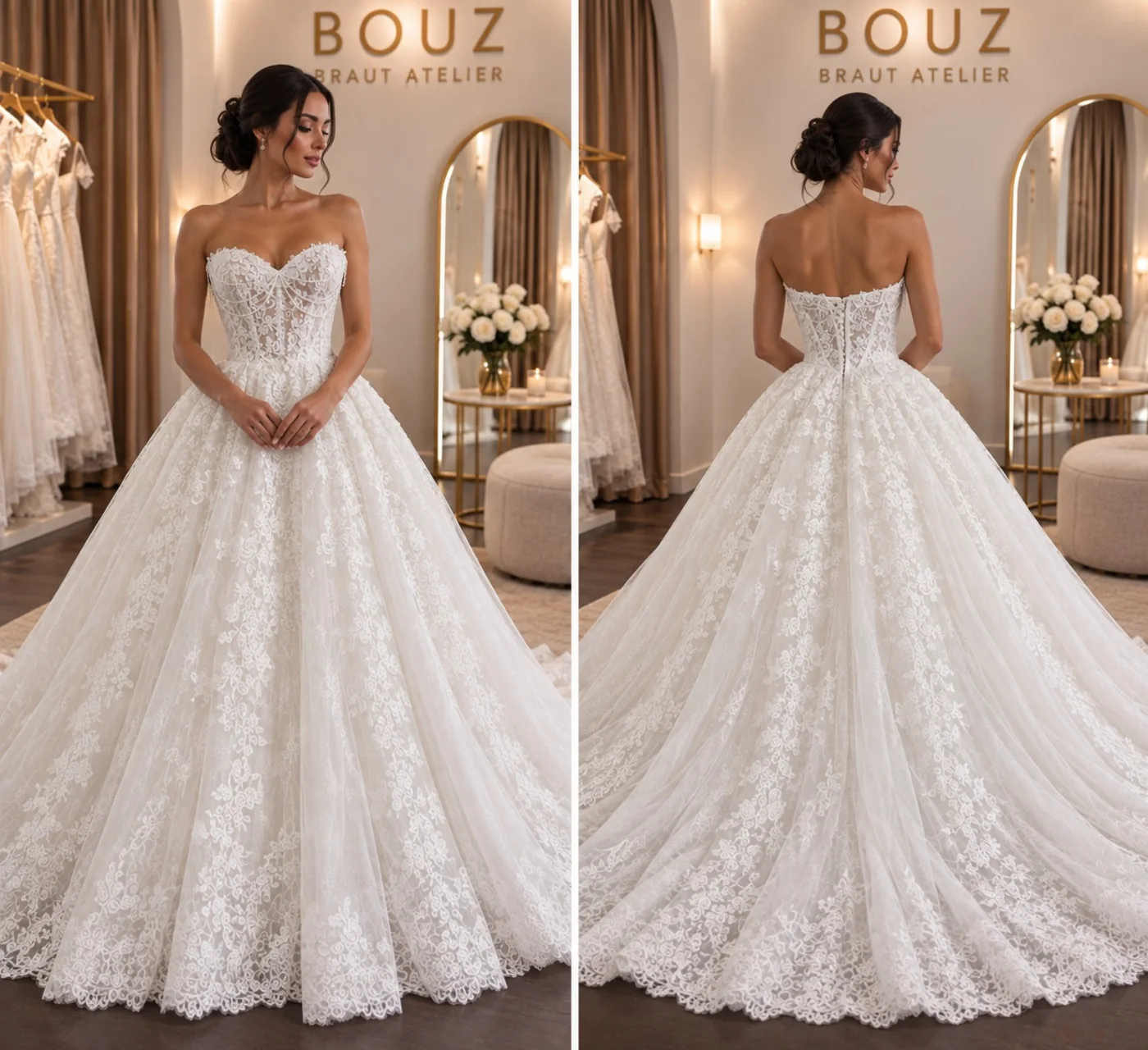 BOUZ 27-020, Prinzessin Brautkleid der Kollektion 2027 im BOUZ Braut Atelier Wetzlar