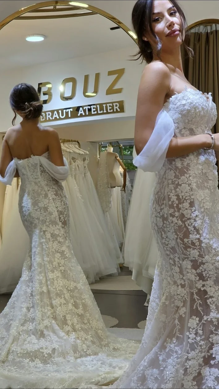 BOUZ 27-024, Meerjungfrau Brautkleid der Kollektion 2027 im BOUZ Braut Atelier Wetzlar