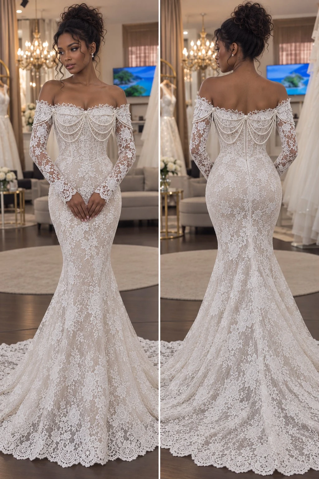 BOUZ 27-027, Meerjungfrau Brautkleid der Kollektion 2027 im BOUZ Braut Atelier Wetzlar